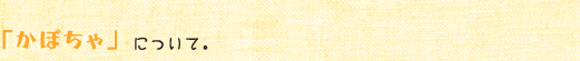 かぼちゃについて